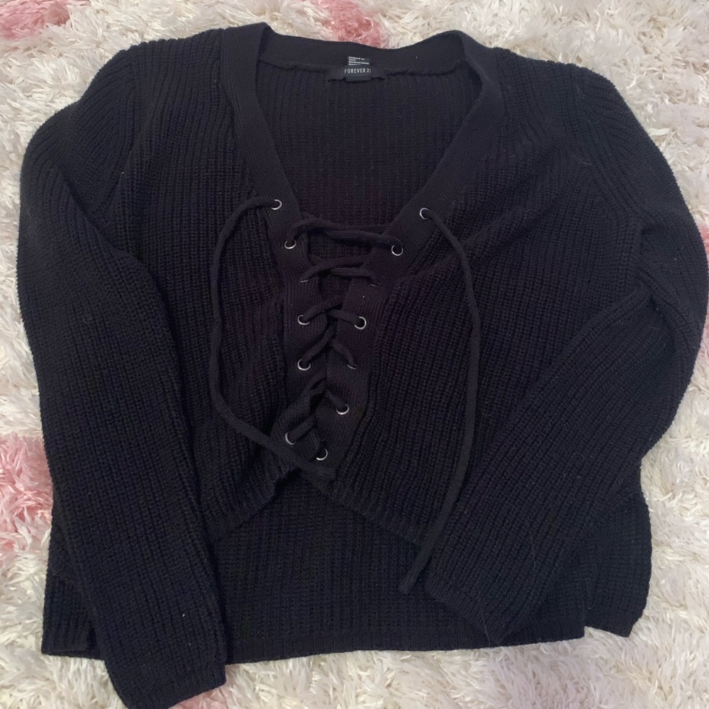 black forever 21 sweater